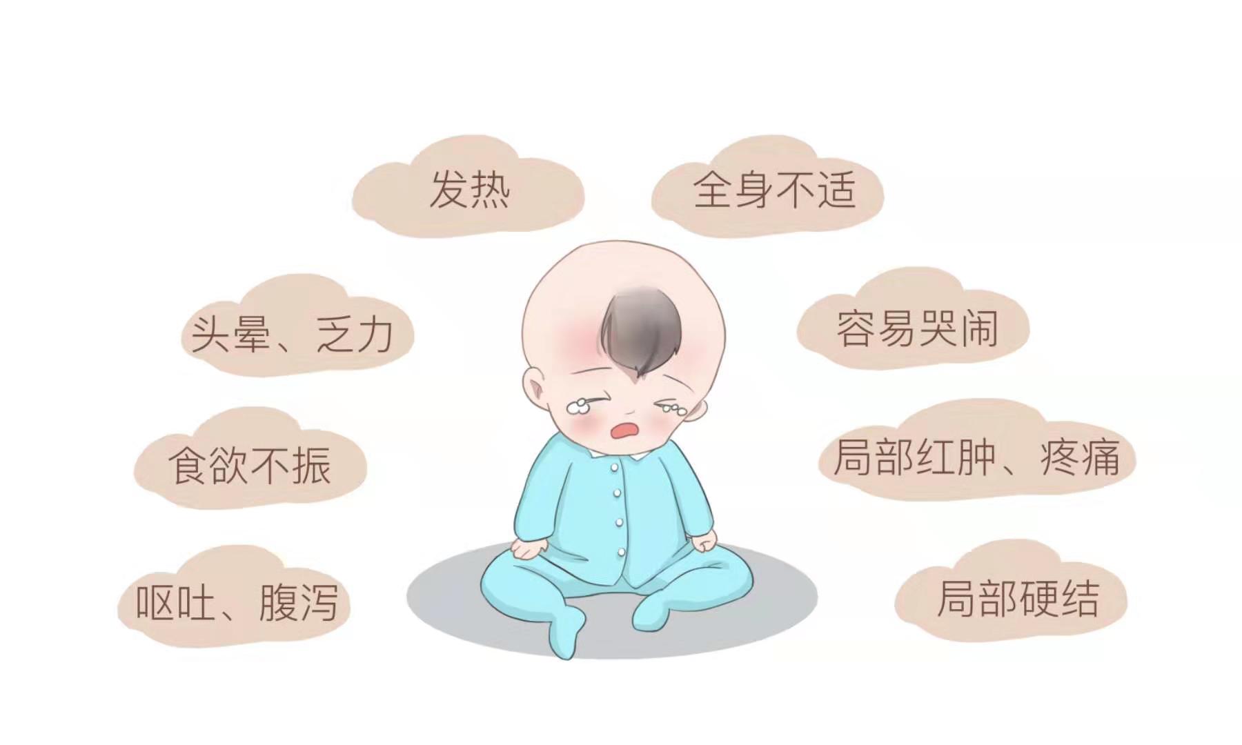 寶寶打完疫苗后出現(xiàn)發(fā)燒、接種部位紅腫怎么辦？